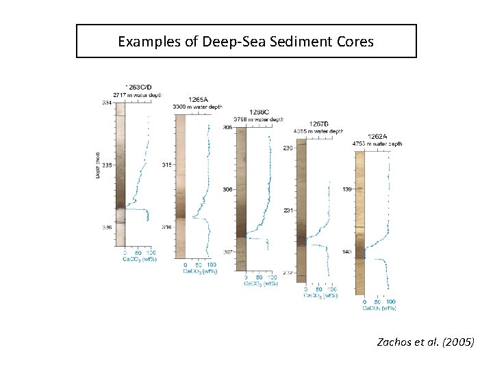 Examples of Deep-Sea Sediment Cores Zachos et al. (2005) 