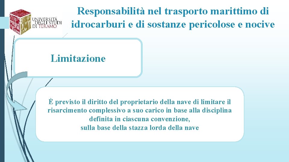 Responsabilità nel trasporto marittimo di idrocarburi e di sostanze pericolose e nocive Limitazione È