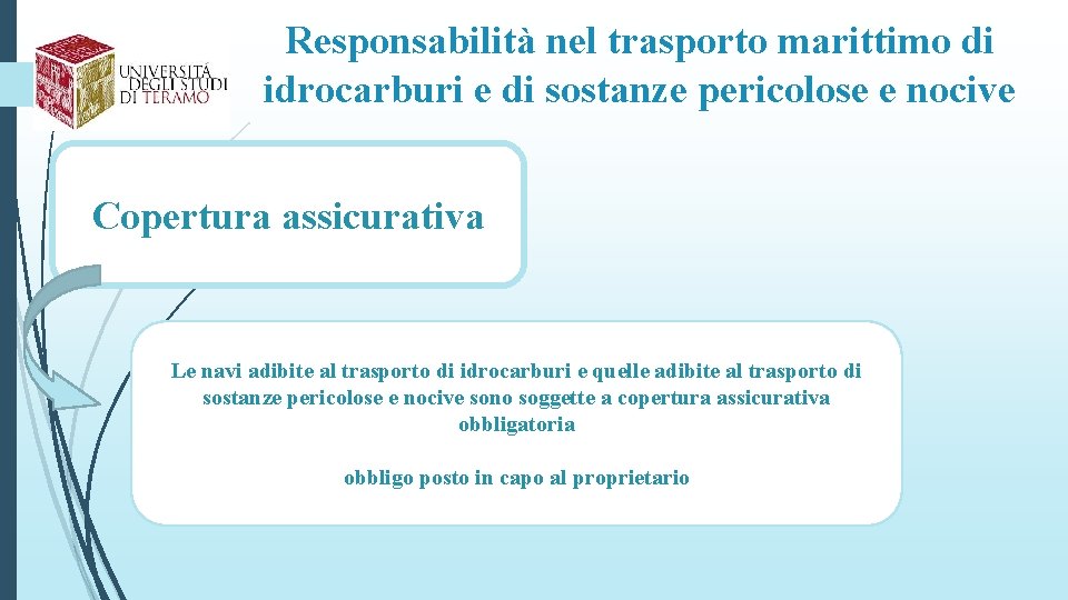 Responsabilità nel trasporto marittimo di idrocarburi e di sostanze pericolose e nocive Copertura assicurativa