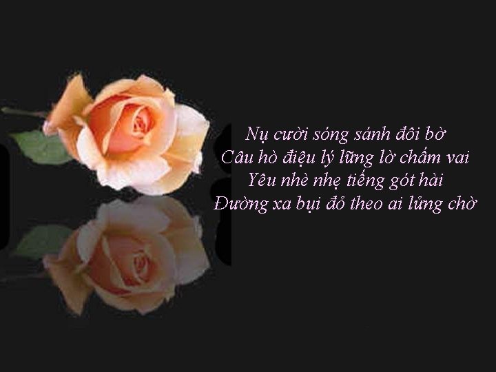 Nụ cười sóng sánh đôi bờ Câu hò điệu lý lững lờ chấm vai