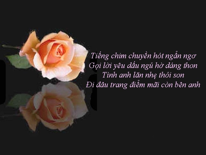 Tiếng chim chuyền hót ngẩn ngơ Gọi lời yêu dấu ngủ hờ dáng thon