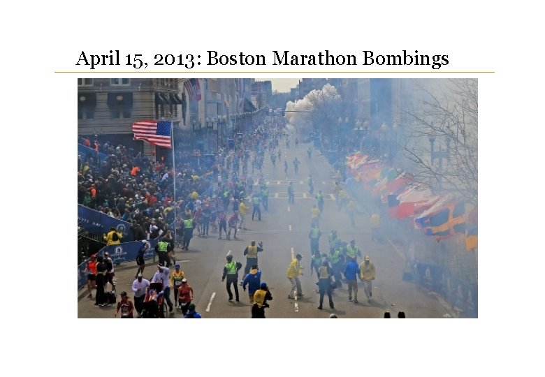 April 15, 2013: Boston Marathon Bombings 