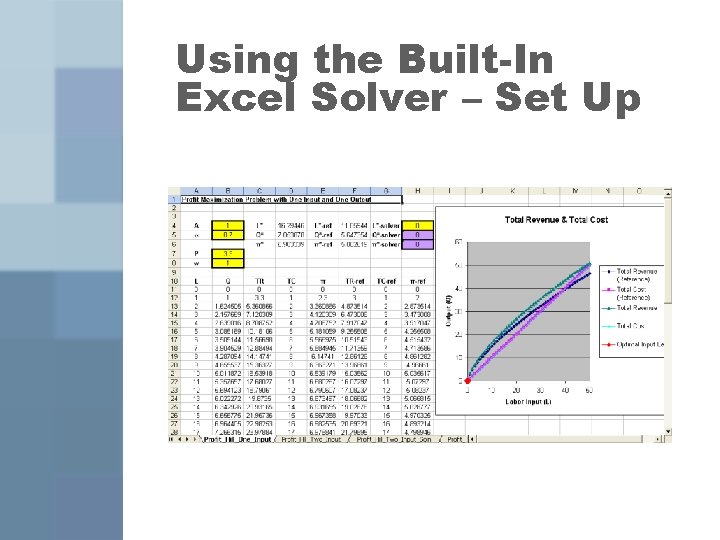 Using the Built-In Excel Solver – Set Up 