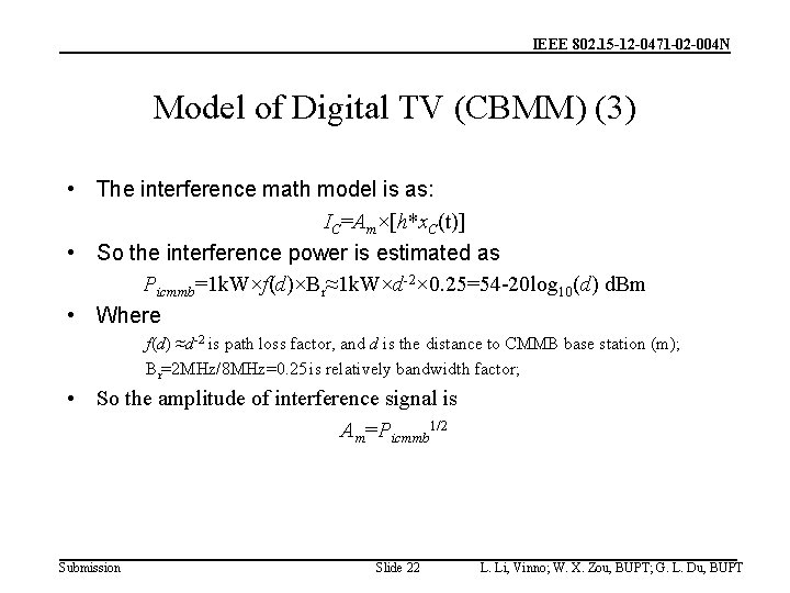 IEEE 802. 15 -12 -0471 -02 -004 N Model of Digital TV (CBMM) (3)