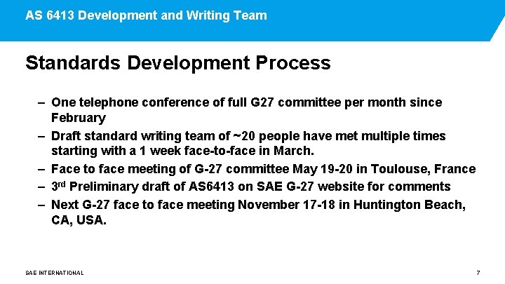 SAE INTERNATIONAL STATUS OF SAE G27 LITHIUM BATTERY
