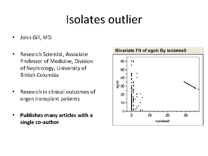 Isolates outlier • John Gill, MD • Research Scientist, Associate Professor of Medicine, Division