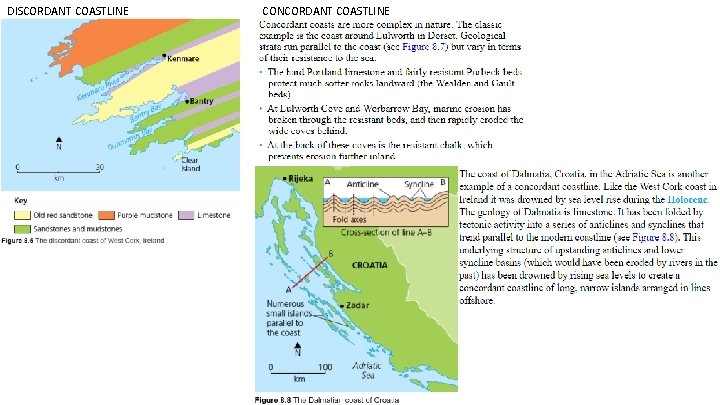 DISCORDANT COASTLINE CONCORDANT COASTLINE 