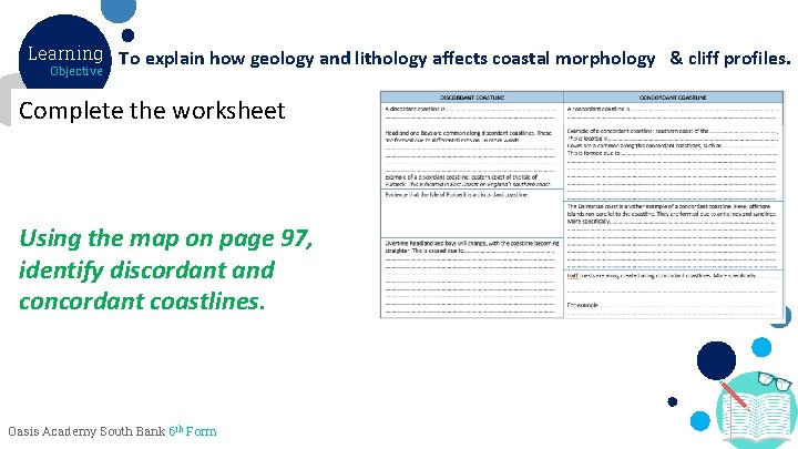 Learning To explain how geology and lithology affects coastal morphology & cliff profiles. Objective