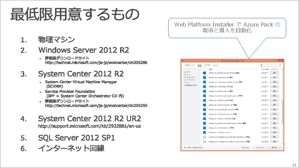 Web Platform Installer で Azure Pack の 取得と導入を自動化 11 