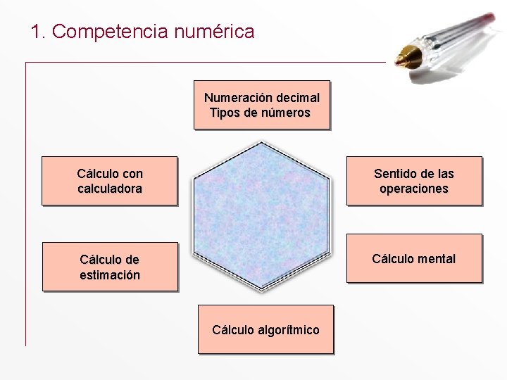 1. Competencia numérica Numeración decimal Tipos de números Cálculo con calculadora Sentido de las