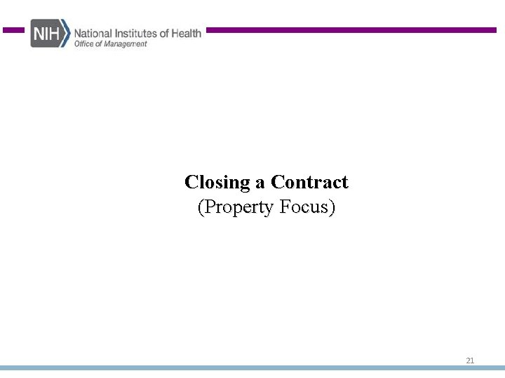 Closing a Contract (Property Focus) 21 
