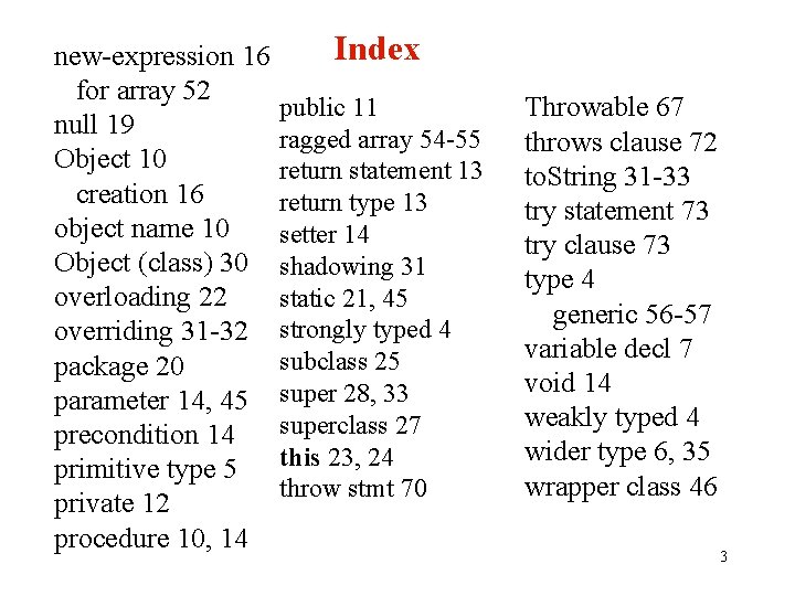 new-expression 16 for array 52 null 19 Object 10 creation 16 object name 10