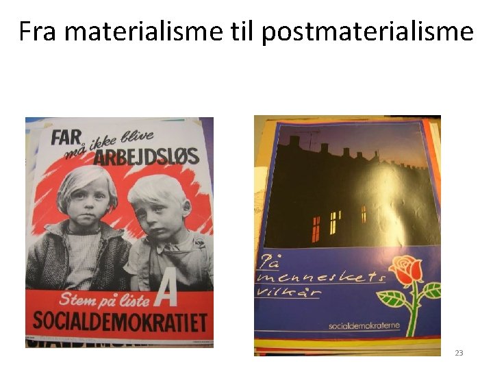 Fra materialisme til postmaterialisme 23 