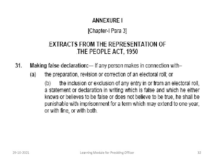 29 -10 -2021 Learning Module for Presiding Officer 32 