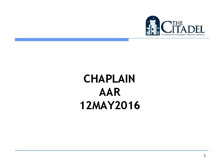 CHAPLAIN AAR 12 MAY 2016 1 