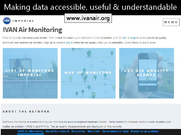 Making data accessible, useful & understandable www. ivanair. org 