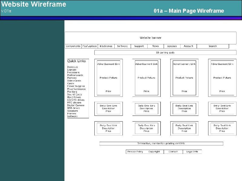 Website Wireframe v. 01π 01 a – Main Page Wireframe 