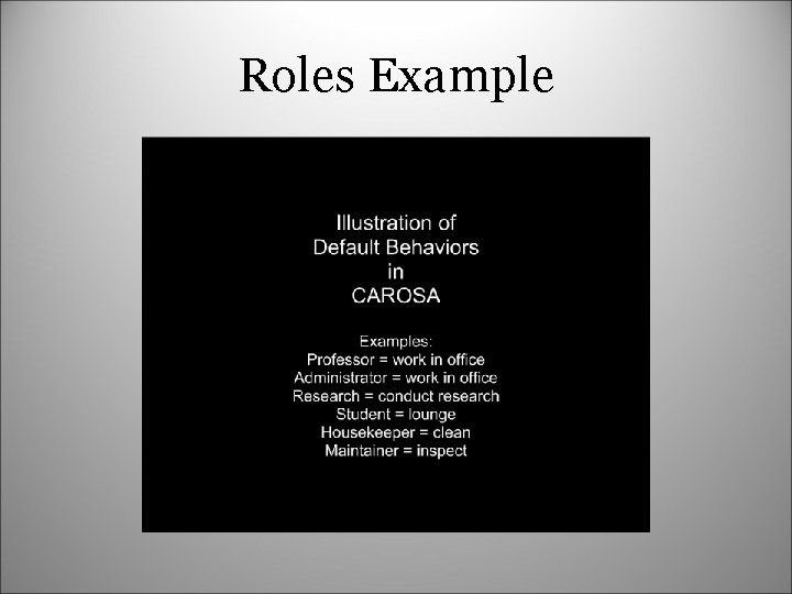 Roles Example 