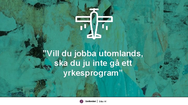 ”Vill du jobba utomlands, ska du ju inte gå ett yrkesprogram” Sida 14 