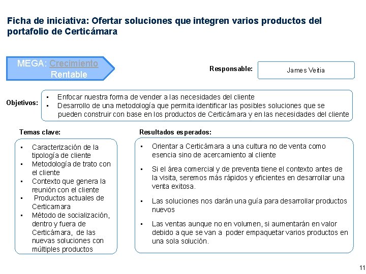 Ficha de iniciativa: Ofertar soluciones que integren varios productos del portafolio de Certicámara MEGA: