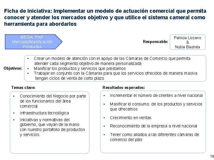 Ficha de iniciativa: Implementar un modelo de actuación comercial que permita conocer y atender