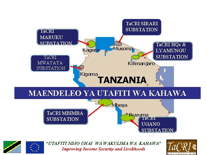 Ta. CRI SIRARI SUBSTATION Ta. CRI MARUKU SUBSTATION Kagera Ta. CRI HQs & LYAMUNGU