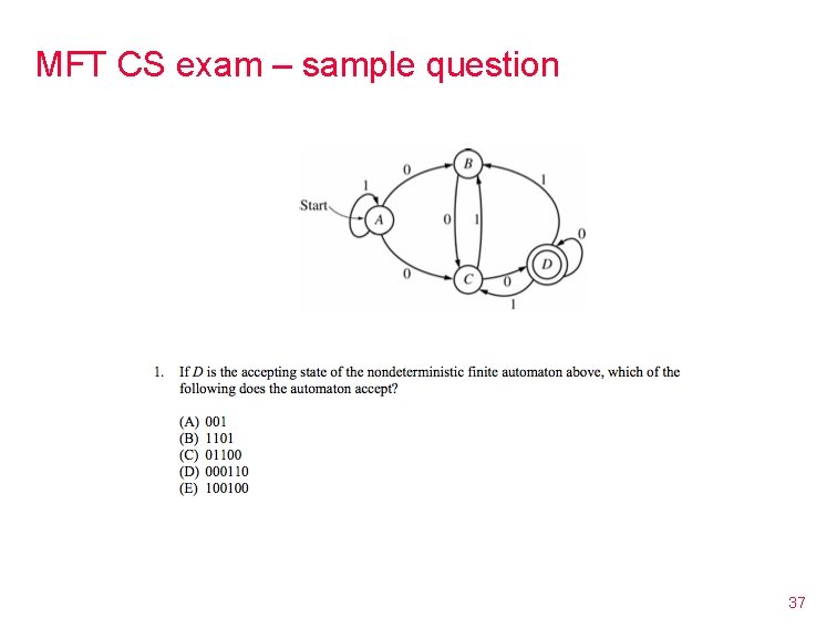 MFT CS exam – sample question 37 