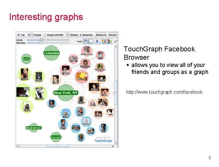 Interesting graphs Touch. Graph Facebook Browser § allows you to view all of your