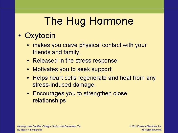 The Hug Hormone • Oxytocin • makes you crave physical contact with your friends The Hug Hormone • Oxytocin • makes you crave physical contact with your friends