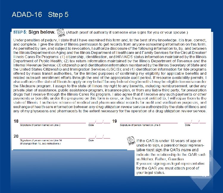 ADAD-16 Step 5 