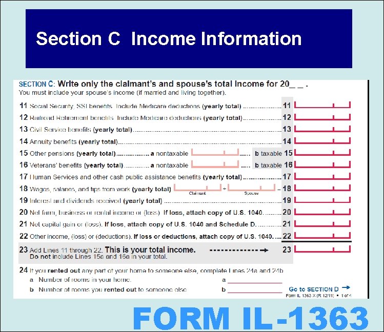 Section C Income Information FORM IL -1363 