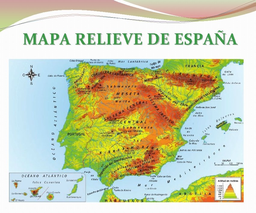 MAPA RELIEVE DE ESPAÑA 