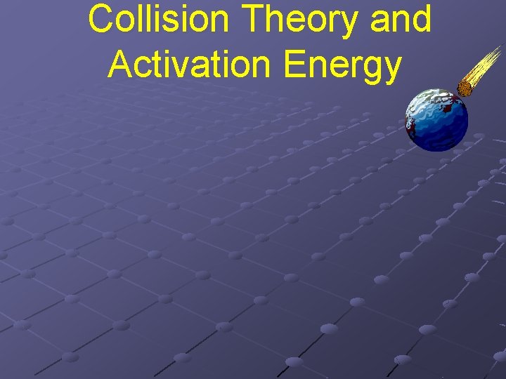 Collision Theory and Activation Energy 