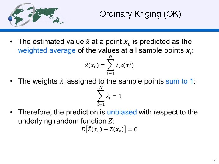 Ordinary Kriging (OK) • 51 