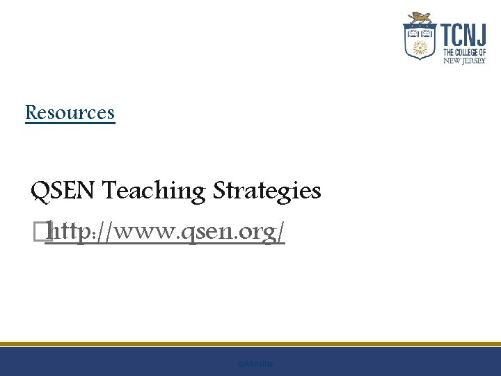 Resources QSEN Teaching Strategies �http: //www. qsen. org/ ©Altmiller 