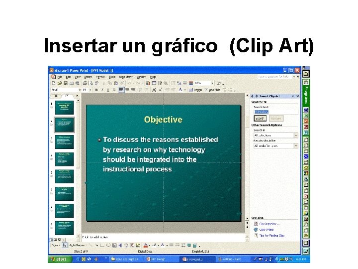 Insertar un gráfico (Clip Art) 