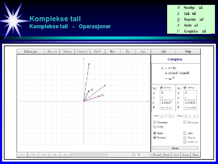 Komplekse tall - Operasjoner 
