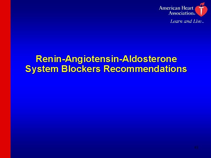 Renin-Angiotensin-Aldosterone System Blockers Recommendations 48 