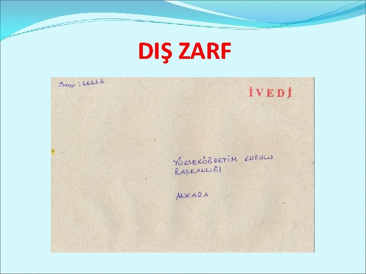 DIŞ ZARF 