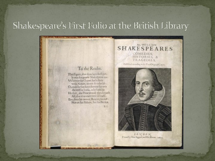 Shakespeare’s First Folio at the British Library 