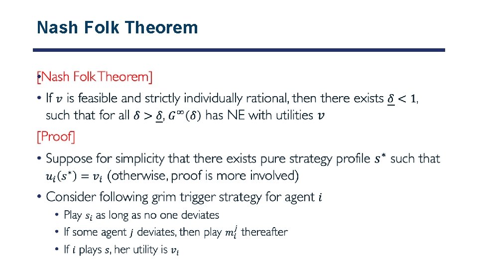 Nash Folk Theorem • 