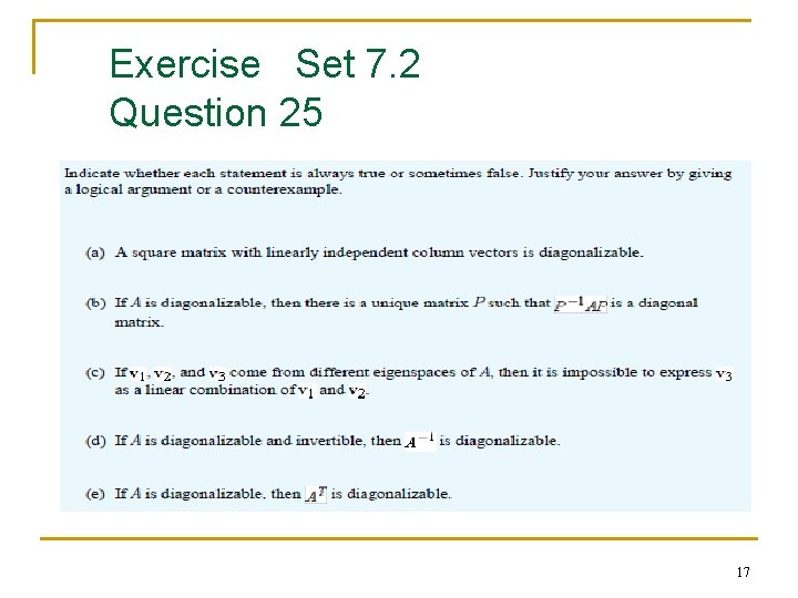 Exercise Set 7. 2 Question 25 17 