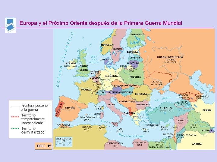 Europa y el Próximo Oriente después de la Primera Guerra Mundial DOC. 15 