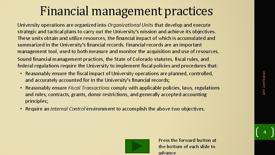 University operations are organized into Organizational Units that develop and execute strategic and tactical