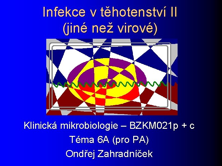 Infekce v těhotenství II (jiné než virové) Klinická mikrobiologie – BZKM 021 p +