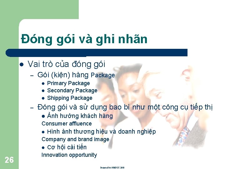 Đóng gói và ghi nhãn l Vai trò của đóng gói – Gói (kiện)