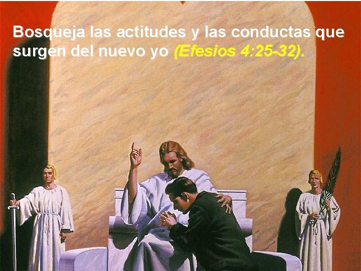 Bosqueja las actitudes y las conductas que surgen del nuevo yo (Efesios 4: 25