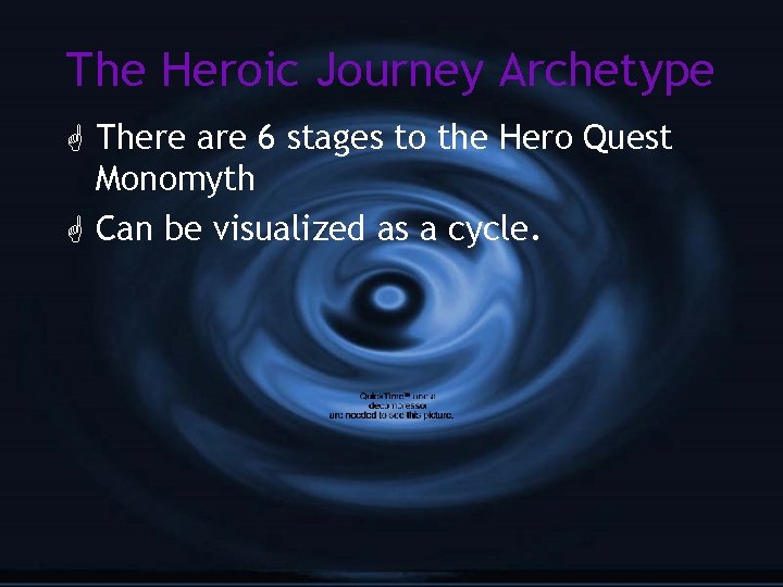 The Heroic Journey Archetype G There are 6 stages to the Hero Quest Monomyth