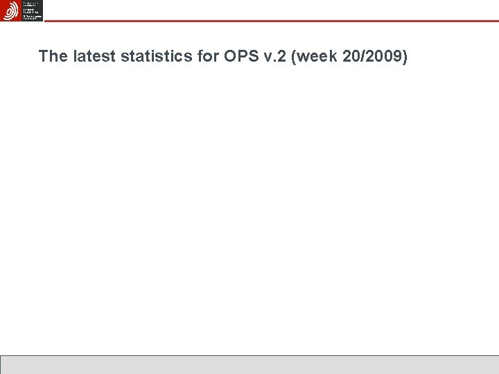 The latest statistics for OPS v. 2 (week 20/2009) 