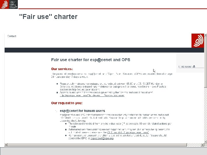 "Fair use" charter 